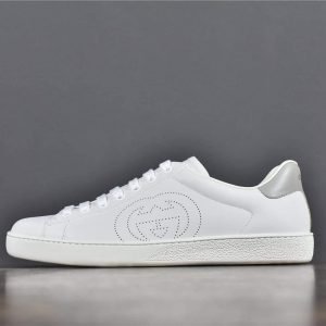 Gucci Ace Perforated Interlocking G White